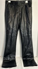 Woman  s Vintage Black Leather Pants Petite Size 2 By Inc.