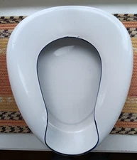 Vintage Bed Pan Urinal White Enamel Porcelain 14” Clean & Great Condition