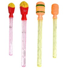 14" Big Bubble Wand with Fun Burger  Fries Handle :1CT
