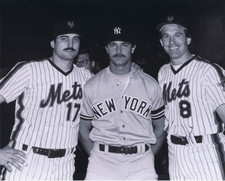 don mattingly,gary carter,keith hernandez 8x10 photo 1986 all star game