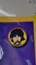Pretty Green x The Beatles George Harrison Pin Badge Liam Gallagher Oasis Indie.