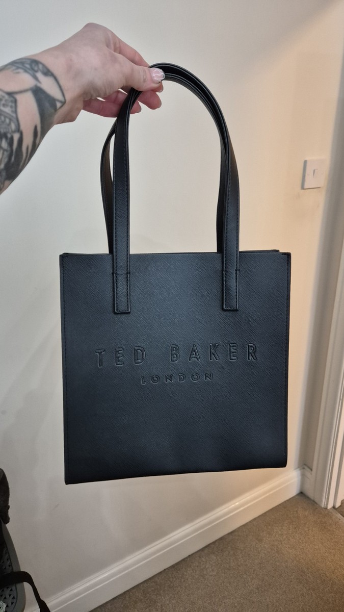 Seacon Ted Baker Grey Tote Bag Ted Baker Seacon Crosshatch Black