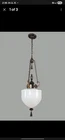 Hanging Milk Glass Pendant Light From Theater