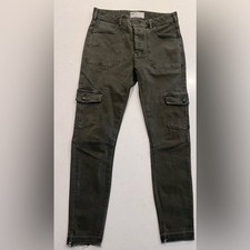 Women's free people green cargo pants size 27