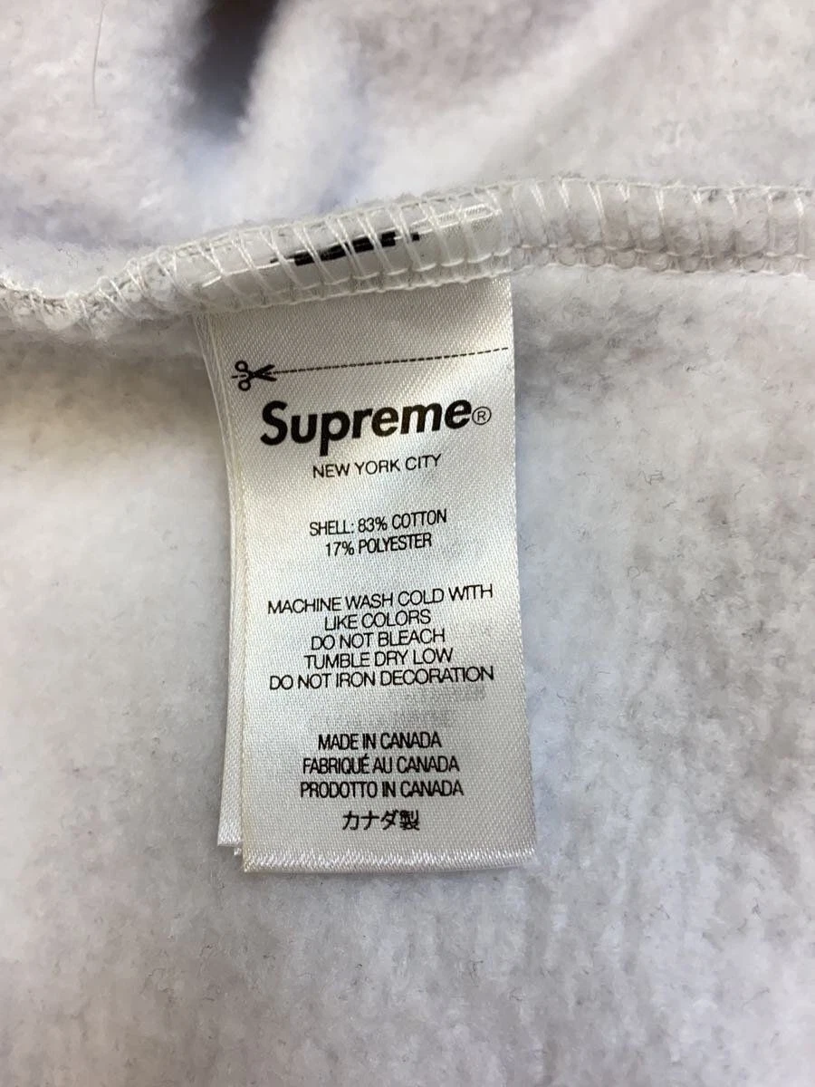 Supreme Felpa con Cappuccio 24AW Small Box Felpa con Cappuccio M Cotone Grigio con Macchia su