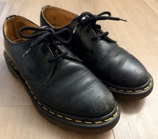 Vintage 90  s Dr Martens 1461 Black Leather Oxford Shoes Made in England Sz 5 Men