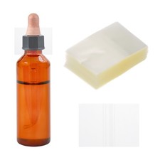 Shrink Bands 1.5 x 1.2 Inch, Clear 300 Pcs Perforated Shrink Wrap for Bottles