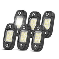 6Pods Rock Lights 24 LEDs Chips Neon Trail Rig Lamp Underglow Lighting White