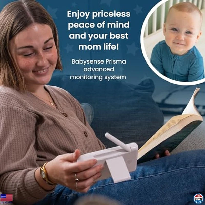 Monitor de bebé video HD de 5" con cámara, luz nocturna, máquina de sonido, sin WiFi Foto 2 de 4