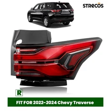 LED Tail Light For 2022 2023 2024 Chevy Traverse Brake Outer Black Right Side