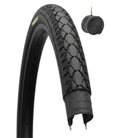 Ecovelò 1 Reifen 28 X 1,50 700 X 38C Schwarz + Schlauch FüR Citybike Trekking