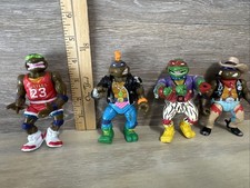 Rock N Rollin Vintage Teenage Mutant Ninja Turtles 1991 Playmates TMNT  Lot 4