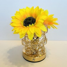 Sunflowers Flower Lamp,Rechargeable Cordless Touch Table Lamp3-Colour Infinitely