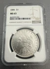 1886 Morgan Silver Dollar - NGC MS 63 - Classic Brown Label