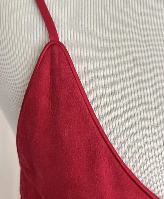 VINTAGE RED VAKKO SUEDE DRESS - Image 2 of 4