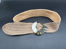 Stijfselkissie Marijke Benedict Vintage Belt Cloth With Pottery Buckle 45