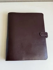 Vintage FILOFAX Deskfax Burgundy Leather Planner/Organizer Inserts 1996