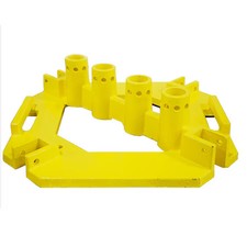 Garlock Safety Systems 155160 Guardrail Base, 21-1/2" L, Steel, Yellow