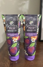 2 Bath & Body Works Sparkling Plum Prosecco Ultra Shea Body Cream 8 oz