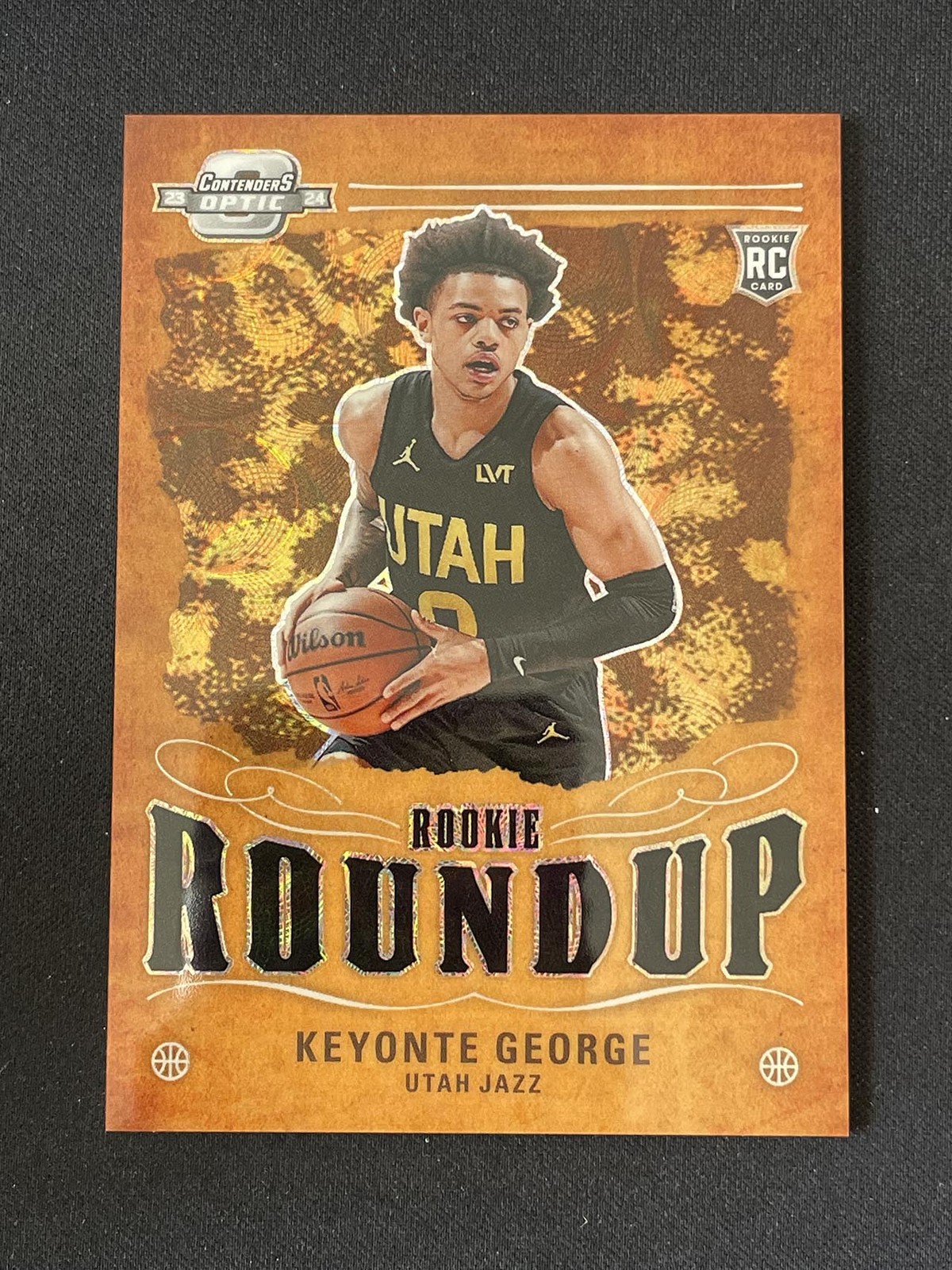 Keyonte George 2023-24 Contenders Optic Rookie Roundup Black White 19/25 RC #20