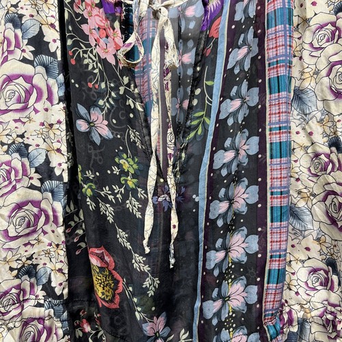 Johnny Was 100% Silk 3/4 Sleeve Sheer Boho Women’s Dress Size Small - Picture 3 of 21