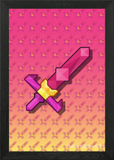 Terraria Starfury Framed Wall Art Poster Canvas Print Picture