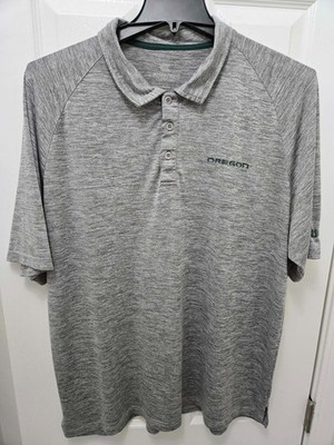Men's Colosseum GRAY Oregon Ducks College Football Polo Shirt - Size XXL 2XL