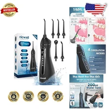 Rechargeable Water Flosser: 30-Day Battery Life, Dual Water Pulse, Gum Health