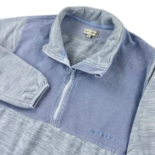 Simply Southern 1/4 Zip Fleece Pullover XL Blue Heather CORDUROY Sweatshirt