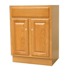 24x21 Economy Golden Oak Raised panel two door vanity cabinet
