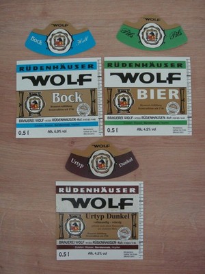 *** Rüdenhausen Brewery Wolf Beer Labels Bundle ***