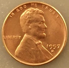 1957 D Wheat Cent BU Red BRILLIANT UNCIRCULATED Penny