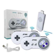 4K 2.4G Wireless HD TV Video Game Console 1500+Built-in Games+ 2 Retro Gamepads