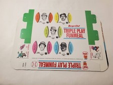 1977 Burger Chef Triple Play Funmeal Unpunched Baseball Tray Reds Pete Rose *d4