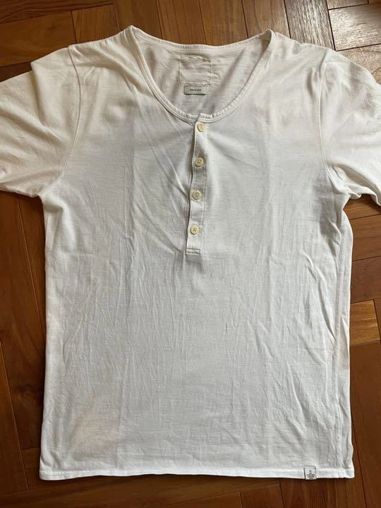 visvim Henley T-Shirt White Size 2 Used From Japan