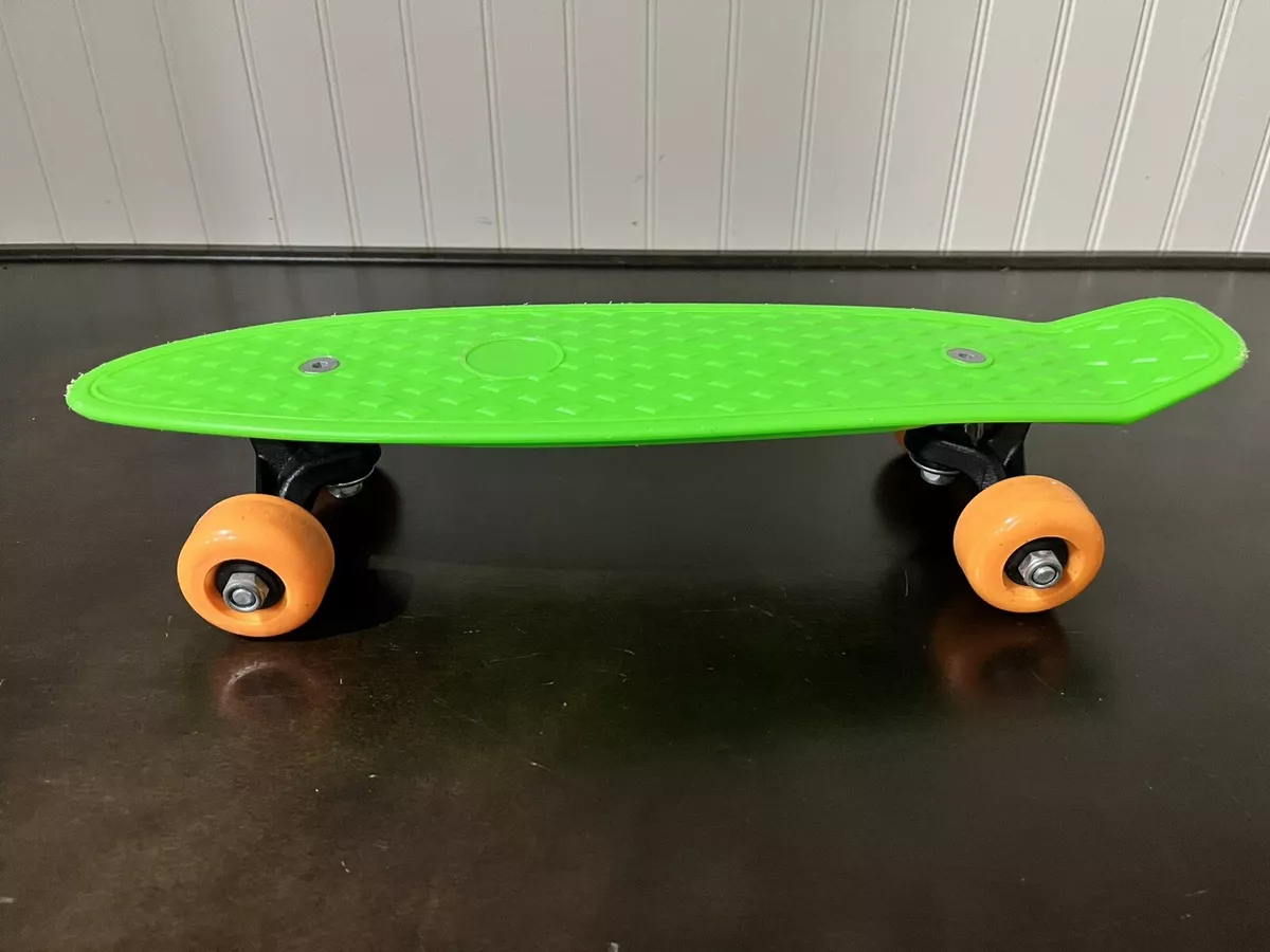 Board Style 17&#034; Mini Cruiser Green Board Orange Skateboard 110 lbs. eBay