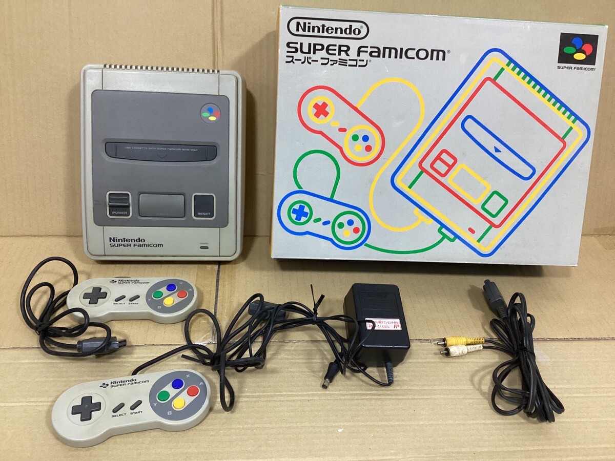 Nintendo Super Famicom Game Console SET SHVC-001 Japan Ver