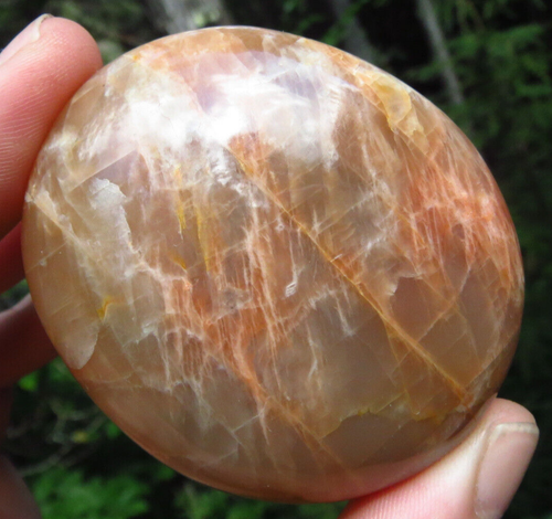 PEACH MOONSTONE BEAUTIFUL POLISHED CRYSTAL PALMSTONE MADAGASCAR *5 - Picture 1 of 9