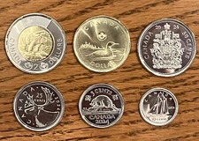 2024 KING CHARLES Canada UNCIRCULATED 6-coin set **75% off combined shipping**