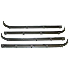 Inner & Outer Front Door Window Belt Felt Sweep Kit 87-97 Ford F350 Super Pickup