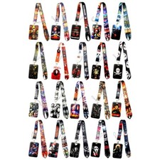 10pcs Halloween Horror Neck Strap Lanyard Mobile Phone Key Chain ID Badge