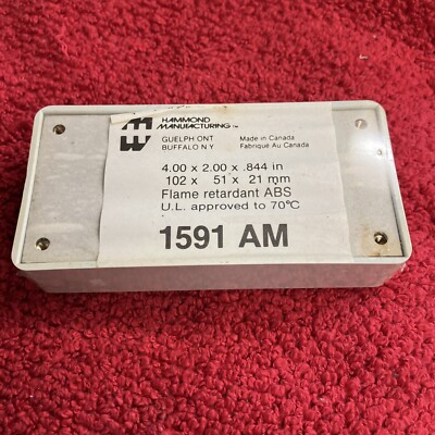 1591 AM HAMMOND PROJECT BOX 4.00 X 2.00 X 0.844 IN WHITE/GREY NOS | eBay