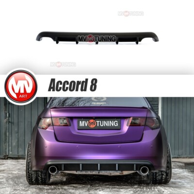2008-2014 Honda Accord 8 Acura TSX CU2 Rear Diffuser (Pad, Lip) ABS ...