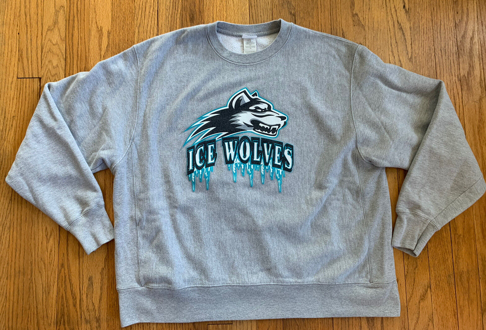 Vintage Champion Reverse Weave Ice Wolves Hockey … - image 2