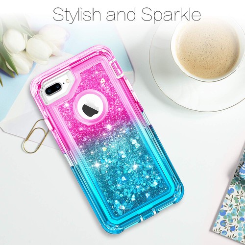 Armor Glitter Liquid Hybrid Case Cover For iPhone Belt Clip fits Otterbox Clip - Picture 16 of 43
