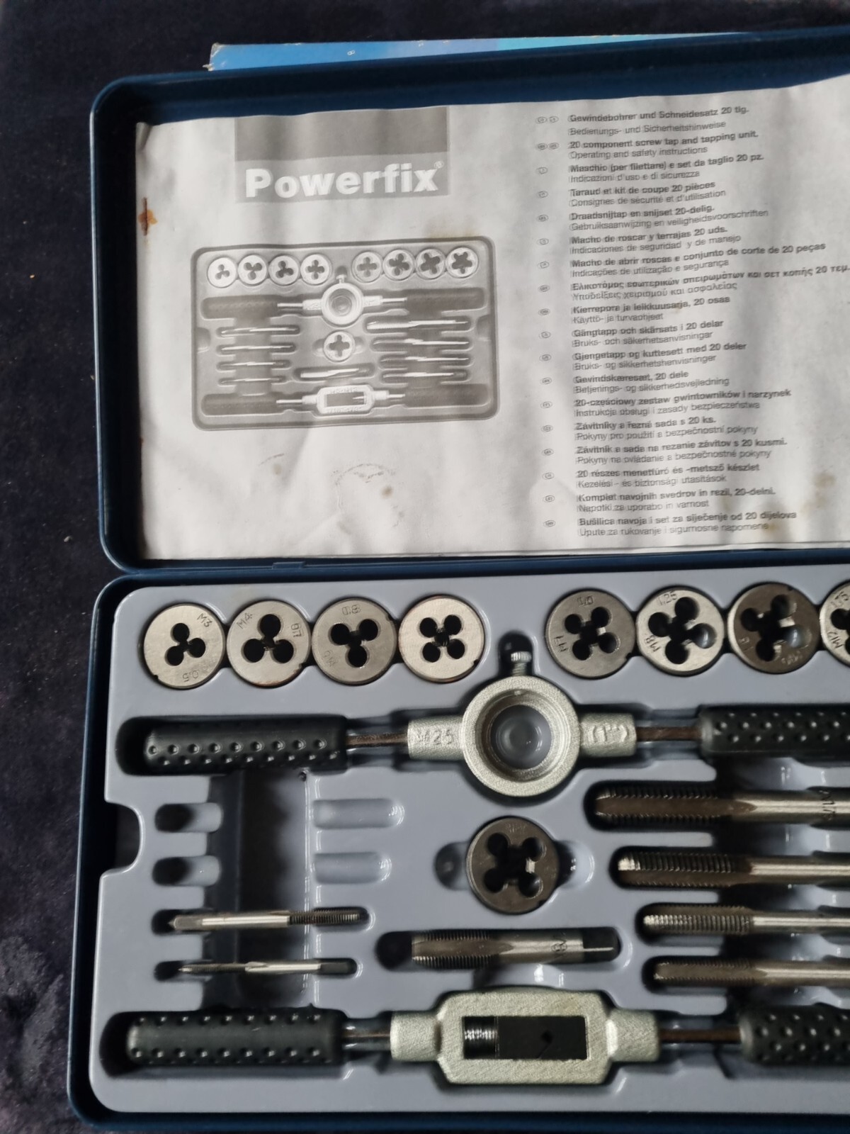 Powerfix Taps And Die Set 18 Bit Set. eBay