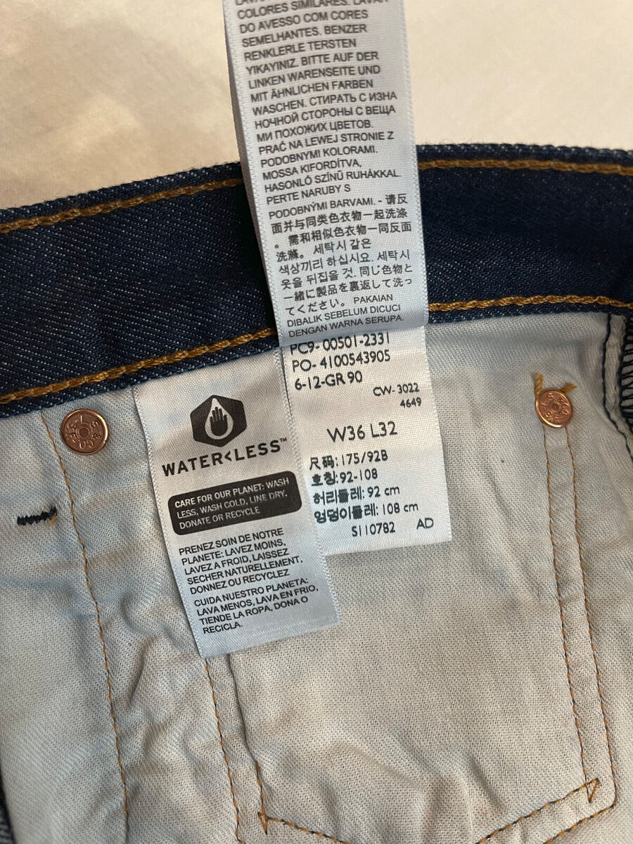 Levis 501 Original Fit Mens Stretch Jeans 36X32 Dark Blue Levis 501 Original Fit Mens Stretch Jeans 36X32 Dark Blue