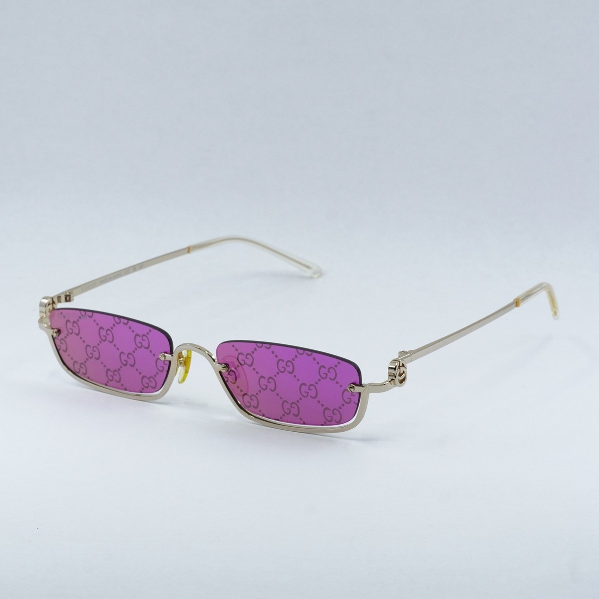 サングラス GUCCI Gucci - GG1278S - 005 (GG1278S 005 GOLD GOLD VIOLET) New GUCCI GG1278S 005 Gold/Violet Multi Treatment 55-19-140