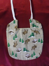 Handmade Baby Bib Outdoor Nature Moose Camping Cabin Wilderness FREE SHIPPING