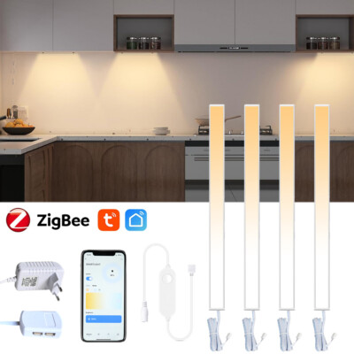 Tuya Zigbee CCT LED Unterbau-Leuchte Lampe 30cm Küchen Lichtleiste Schrank Alexa
